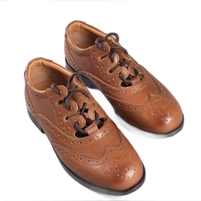 boy's brown grille brogues