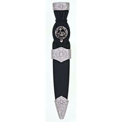 Sgian Dubh with Thistle Top and Clan Crest