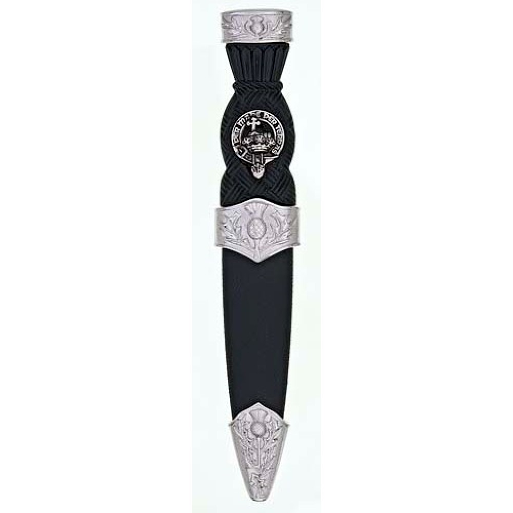 Sgian Dubh with Thistle Top and Clan Crest