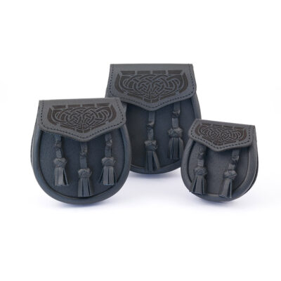 Boy's Celtic Design Leather Sporran