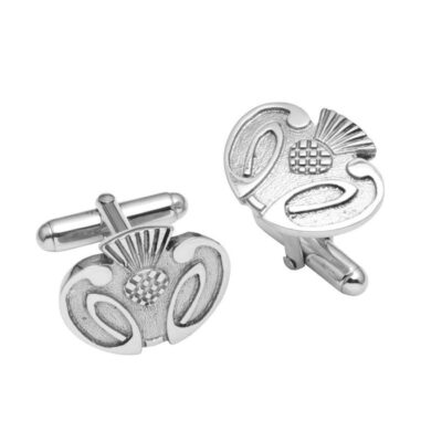sterling silver contemporary-thistle-cufflinks