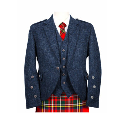 Crieff Kilt Jacket and Waistcoat - Mountain Blue