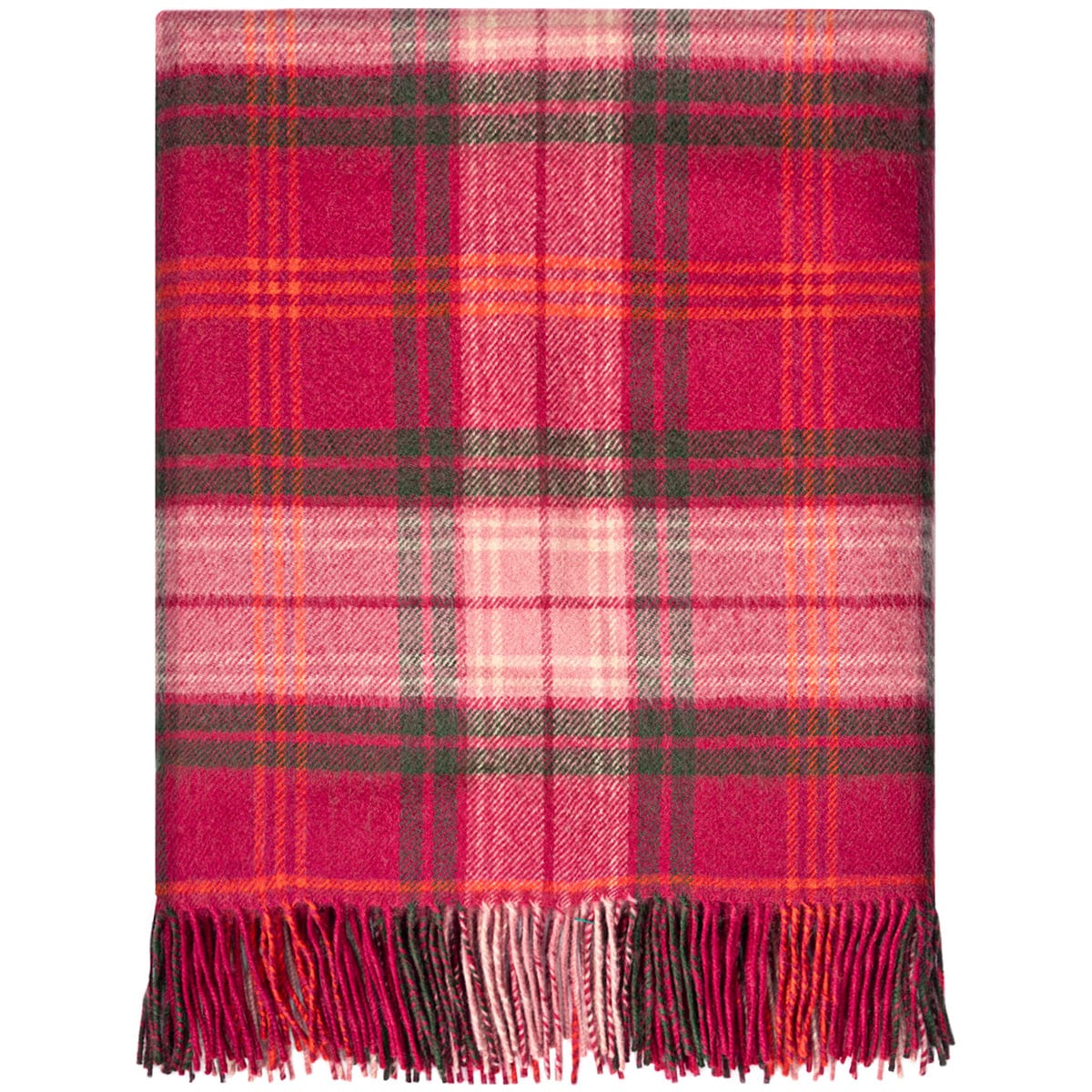 Lochcarron Hunting Rose Lambswool Throw